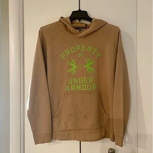 Beige Spooky-Themed Under Armour Hoodie